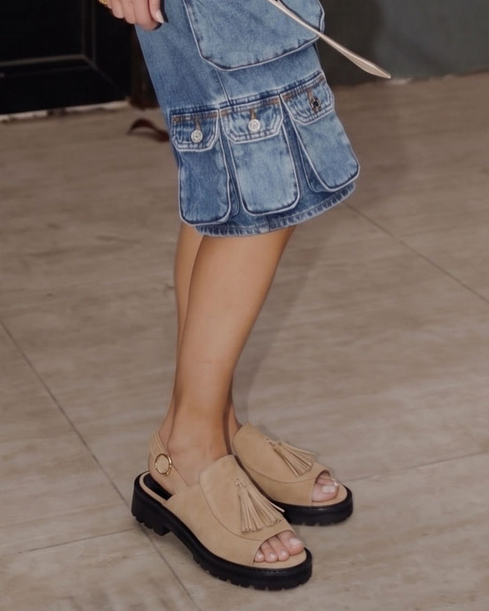 SlingBack Eleonor — Suede Butter